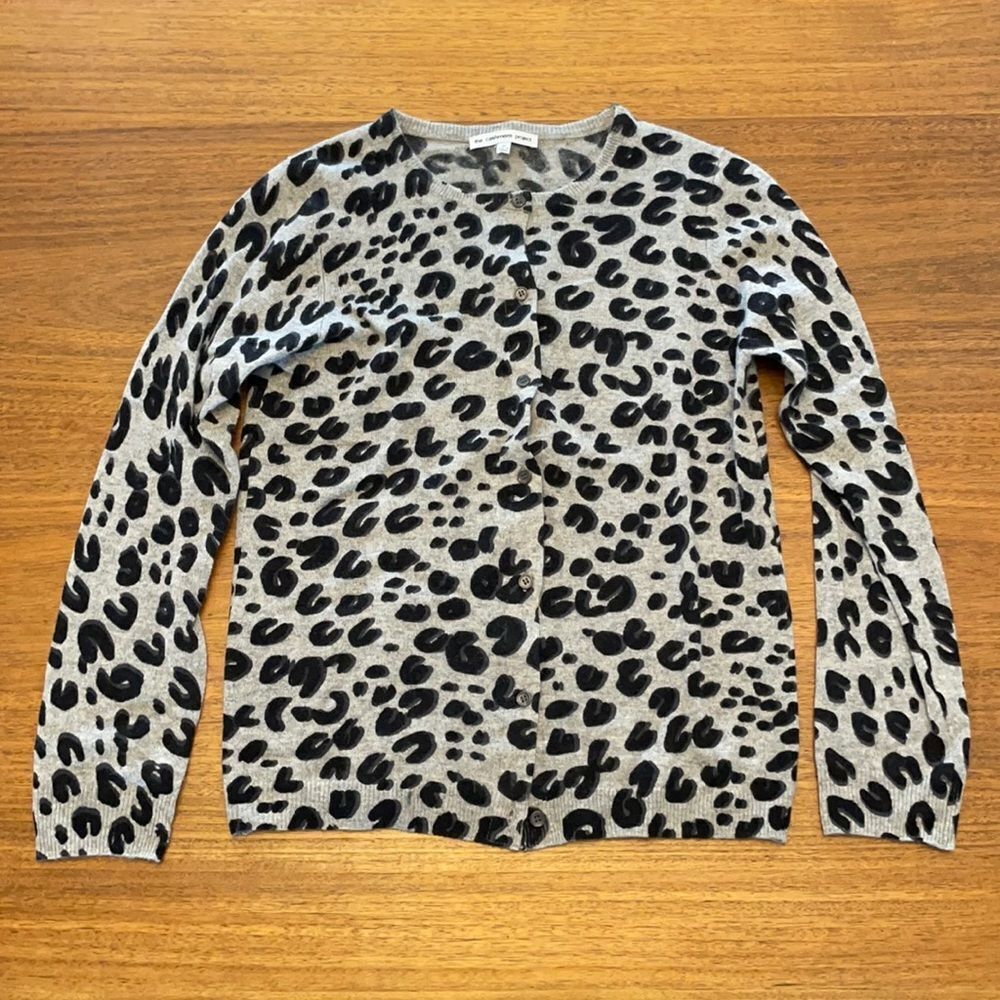The cashmere project animal print cardigan